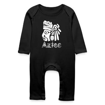 Guerrier aztèque (blanc) - Grenouillère bio Bébé - noir - Devant