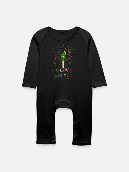 Lauch Helauch I Bims - Baby Bio Strampler - Schwarz