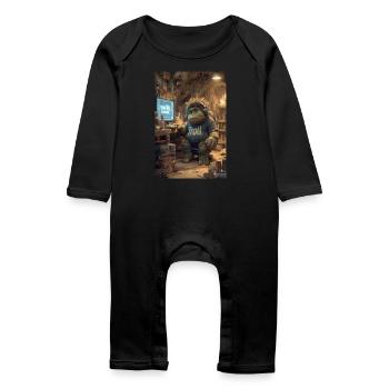 Internet Troll Gets Banned - Baby Organic Romper - black - Front