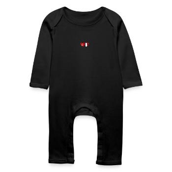 Turquie France Drapeau Coeur - Grenouillère bio Bébé - noir - Devant