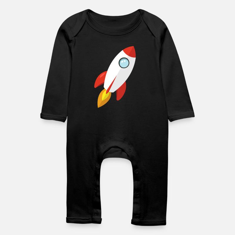 Fusée - Grenouillère bio Bébé - noir