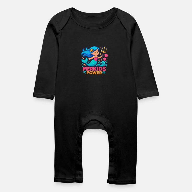 Merkids Power Mädchen - Baby Bio Strampler - Schwarz