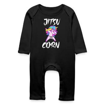 Jiu Jitsu Self Defense - Baby Organic Romper - black - Front