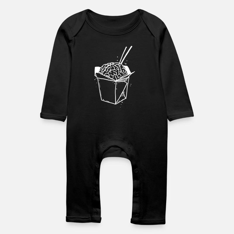 Brainfood1 Invert - Baby Organic Romper - black
