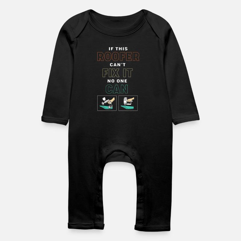 Dachdecker - Baby Bio Strampler - Schwarz