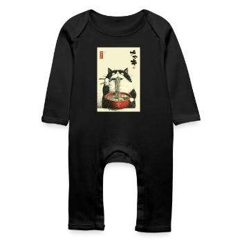 Neko Nouille Joie - Grenouillère bio Bébé - noir - Devant