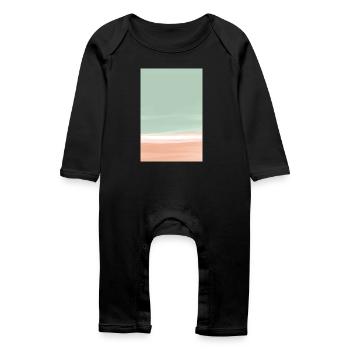Bloc vert orange - personnalisable - Grenouillère bio Bébé - noir - Devant