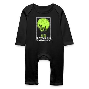 Protéger la nature - Grenouillère bio Bébé - noir - Devant