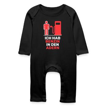 Gasoline Statement Refueling Petrol Pump Gas Station - Baby Organic Romper - black - Front
