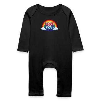 Love Is Love Rainbow Emblem - Baby Organic Romper - black - Front