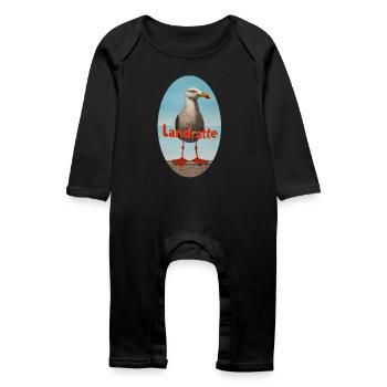 Terrien - Grenouillère bio Bébé - noir - Devant