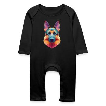 Chien de berger - Grenouillère bio Bébé - noir - Devant