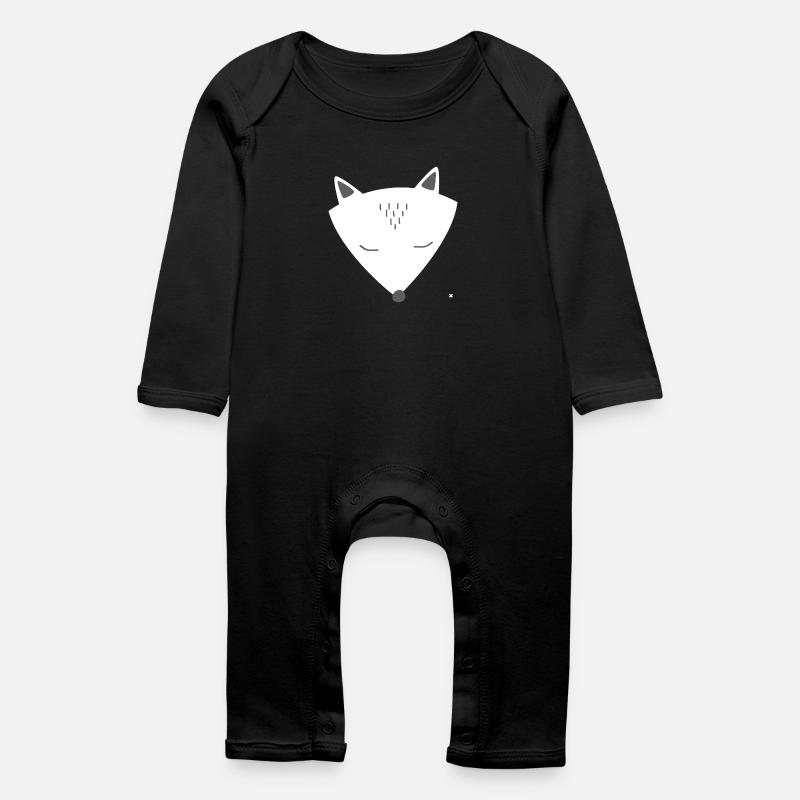 polar fox - Baby Organic Romper - black