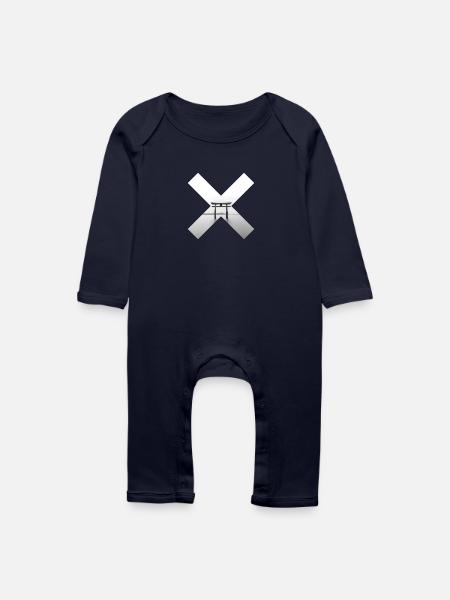 Asien Mode Trend - Baby Bio Strampler - Navy
