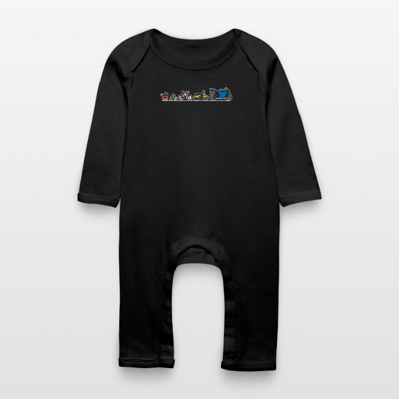 Biker evolution motorcycle development progress Baby Organic Romper