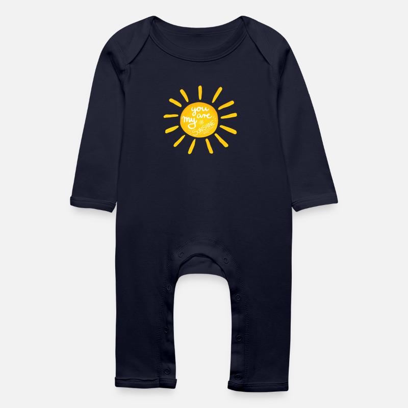 Sunshine; Sonne - Baby Bio Strampler - Navy