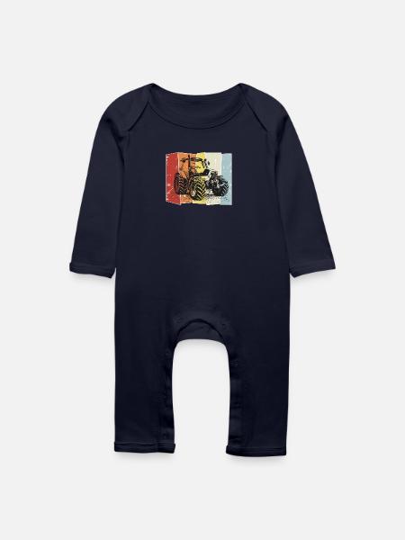 Traktor Deutz retro - Baby Bio Strampler - Navy