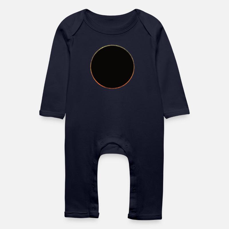 Solar eclipse - Baby Organic Romper - navy