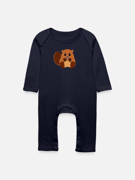 Biber - Baby Bio Strampler - Navy
