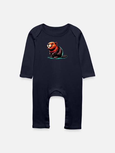 Bieber - Baby Bio Strampler - Navy