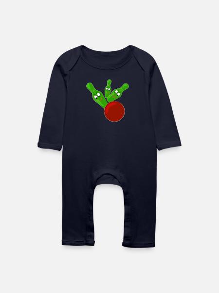 Kegeln - Baby Bio Strampler - Navy