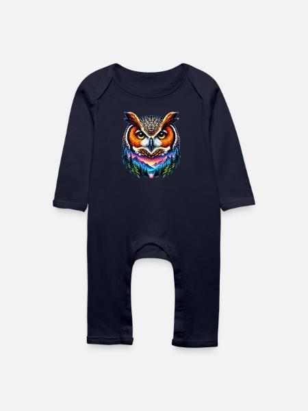 Eule - Baby Bio Strampler - Navy