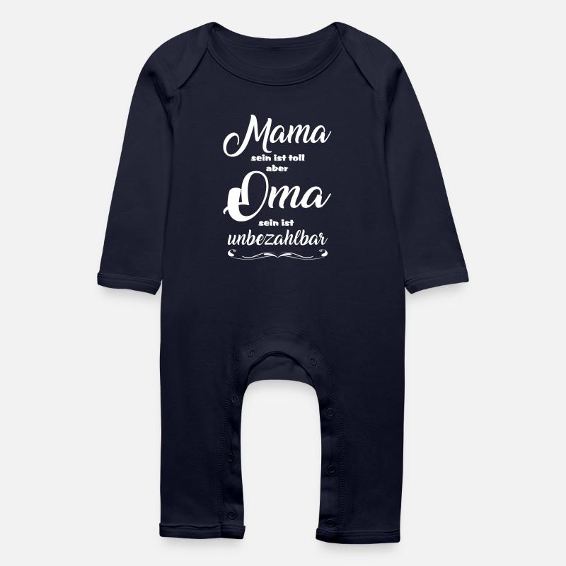 Grandma Priceless - Grenouillère bio Bébé - marine