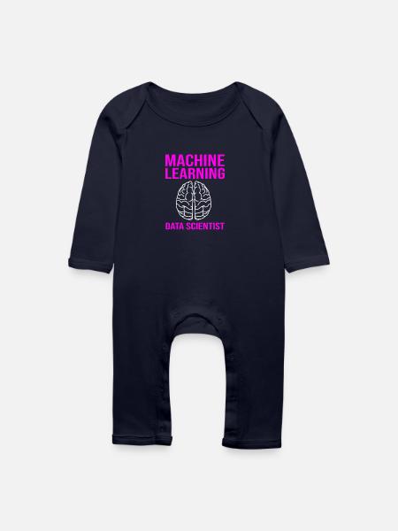 Coder Programmierer GPT - Baby Bio Strampler - Navy