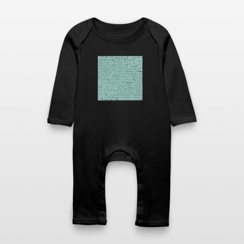 Math Equation Pattern, Math Formula Lover Gift Baby Organic Romper