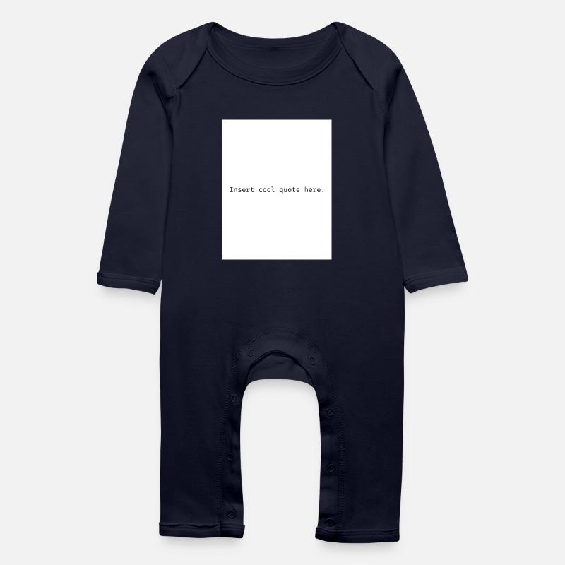 Insert cool quote here. - Baby Bio Strampler - Navy