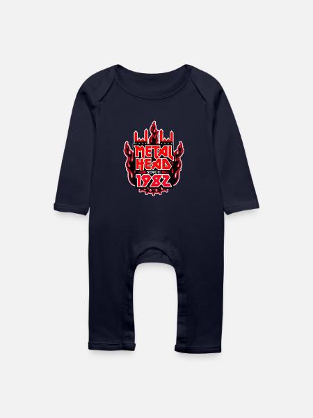 METALHEAD since 1982 - Baby Bio Strampler - Navy
