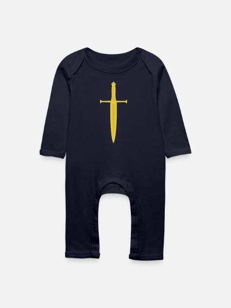 Gold-Schwert - Baby Bio Strampler - Navy