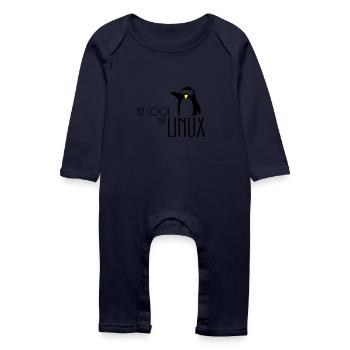 be cool use linux - Baby Organic Romper - navy - Front