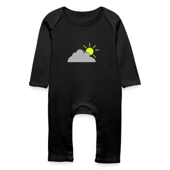 Lightly clouded - Baby Bio Strampler - Schwarz - Vorne
