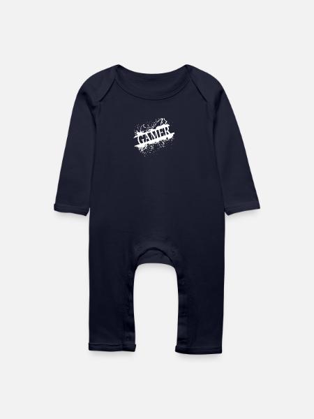 Gamer - Passion - Baby Bio Strampler - Navy