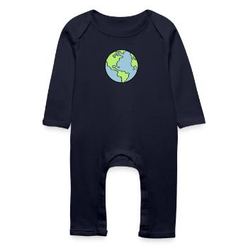 erde_002 - Baby Organic Romper - navy - Front