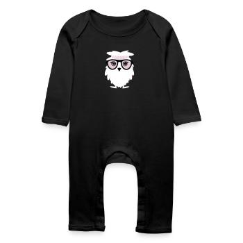 wise owl - Grenouillère bio Bébé - noir - Devant
