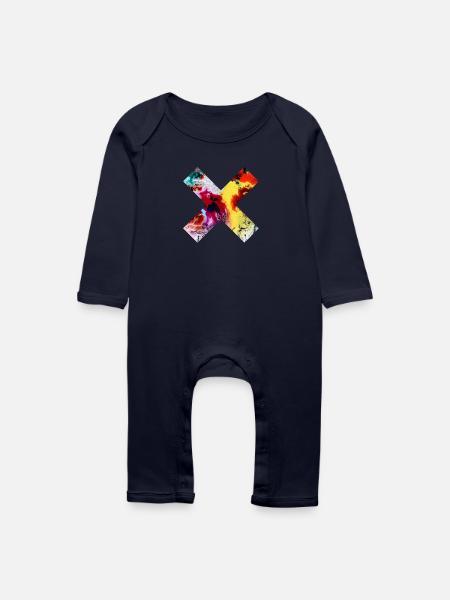 X-Art (Art, Kunst) - Baby Bio Strampler - Navy