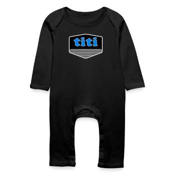 Titi - Grenouillère bio Bébé - noir - Devant