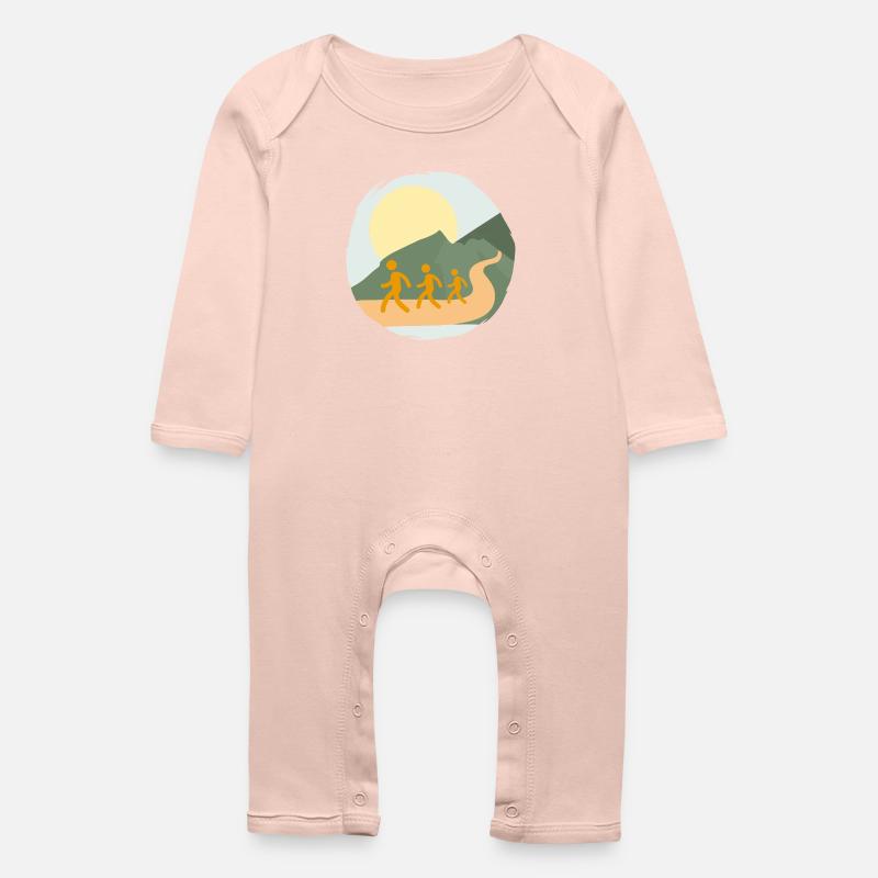 Continuez à marcher - Grenouillère bio Bébé - rose cristal