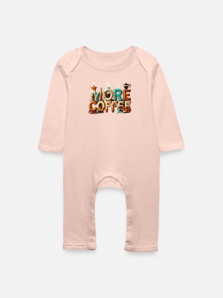 More Coffee - Baby Bio Strampler - Kristallrosa