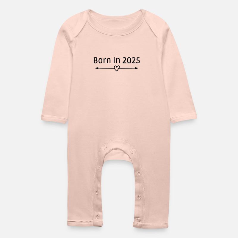 Born in 2025 - Baby Bio Strampler - Kristallrosa