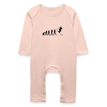 ski - skiing - Baby Organic Romper - crystal pink - Front