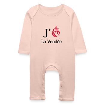 j'aime la Vendée - Grenouillère bio Bébé - rose cristal - Devant