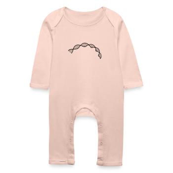 DNA double helix structure cell sequence - Baby Organic Romper - crystal pink - Front