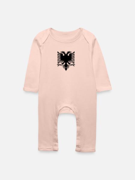 Doppelkopf Eagle_V2 - Baby Bio Strampler - Kristallrosa
