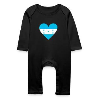 Honduras Heart - Baby Organic Romper - black - Front