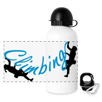 Climbing - Panorama Trinkflasche mit Deckel 500 ml - Weiß - Vorne