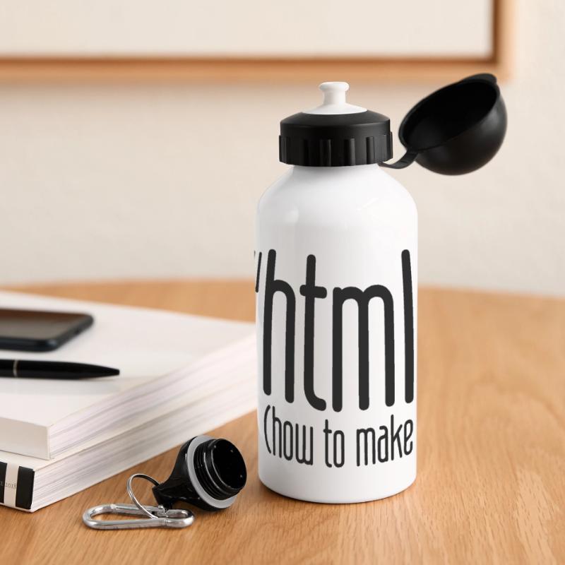 I know HTML Panorama Trinkflasche mit Deckel 500 ml