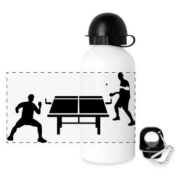 table_tennis_052012_d_1c - Gourde panoramique avec couvercle 500 ml - blanc - Devant